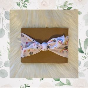 👑Rainbow Top Knot Headwrap!